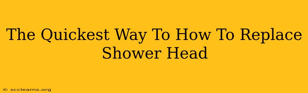 The Quickest Way To How To Replace Shower Head