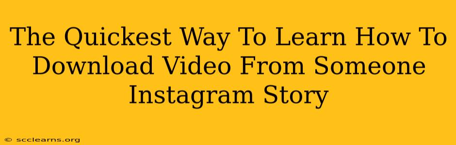 The Quickest Way To Learn How To Download Video From Someone Instagram Story