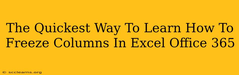 The Quickest Way To Learn How To Freeze Columns In Excel Office 365