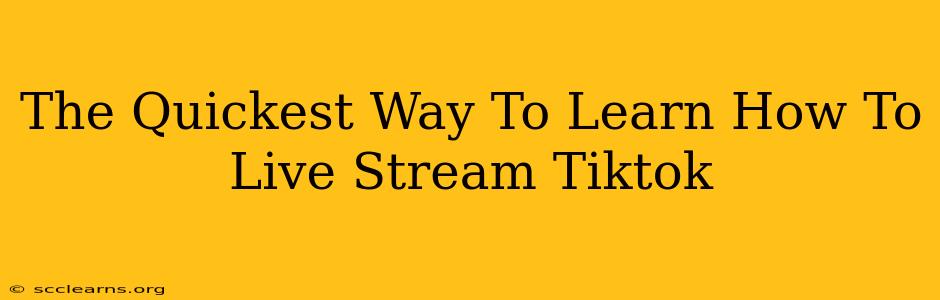 The Quickest Way To Learn How To Live Stream Tiktok