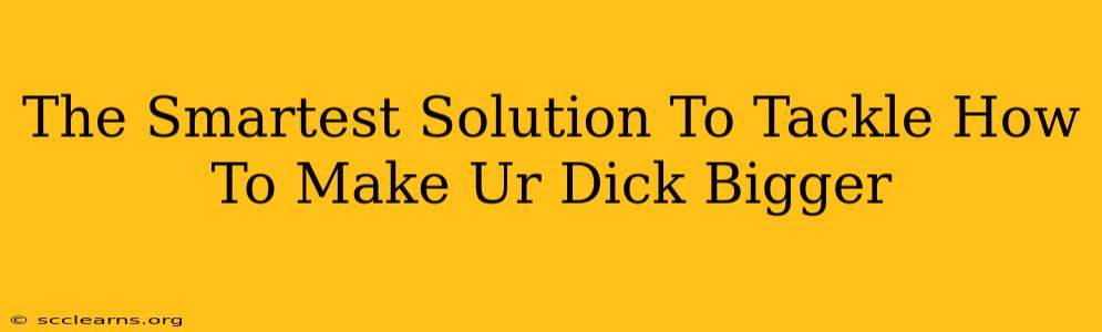 The Smartest Solution To Tackle How To Make Ur Dick Bigger