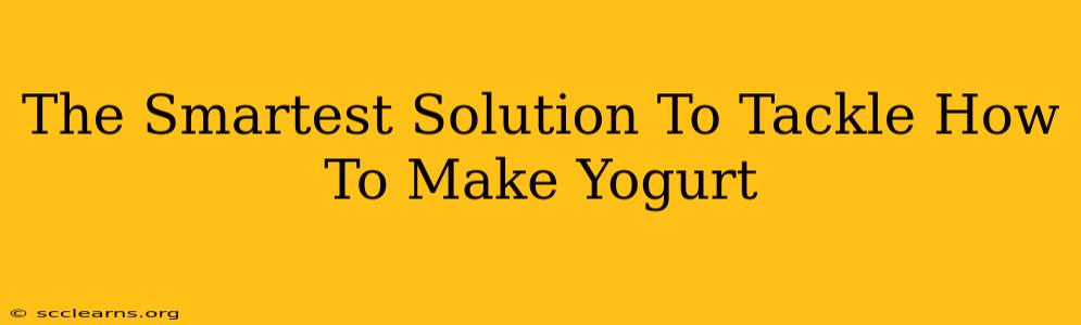 The Smartest Solution To Tackle How To Make Yogurt