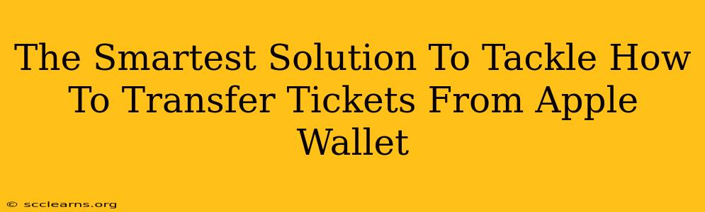 The Smartest Solution To Tackle How To Transfer Tickets From Apple Wallet