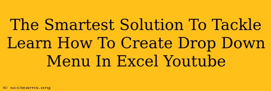 The Smartest Solution To Tackle Learn How To Create Drop Down Menu In Excel Youtube