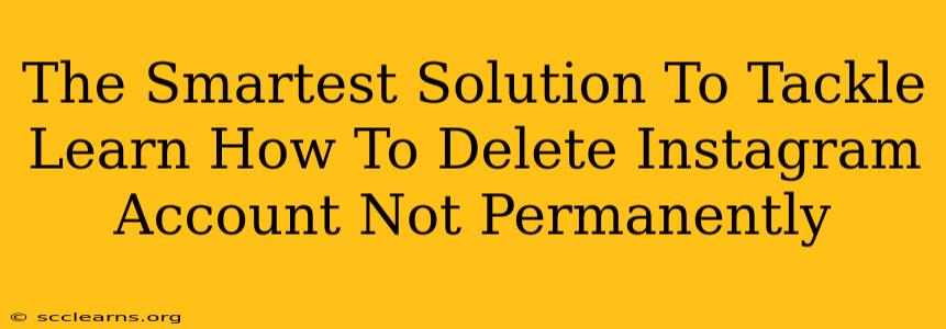 The Smartest Solution To Tackle Learn How To Delete Instagram Account Not Permanently