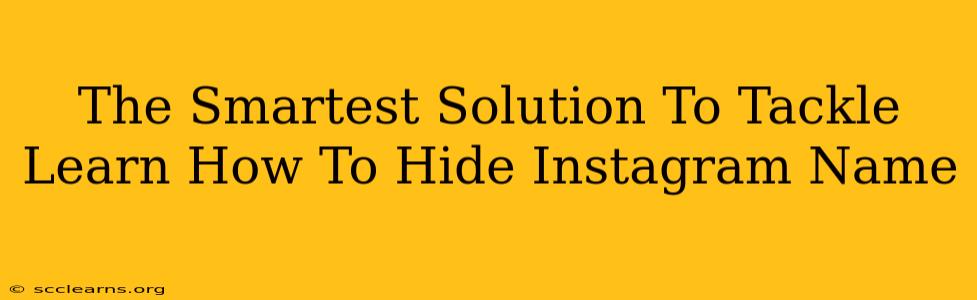 The Smartest Solution To Tackle Learn How To Hide Instagram Name