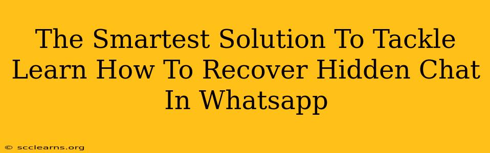 The Smartest Solution To Tackle Learn How To Recover Hidden Chat In Whatsapp