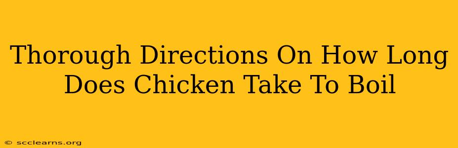 Thorough Directions On How Long Does Chicken Take To Boil