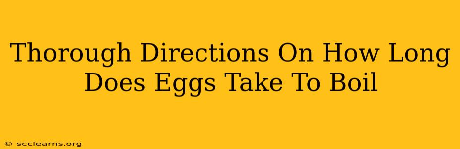 Thorough Directions On How Long Does Eggs Take To Boil