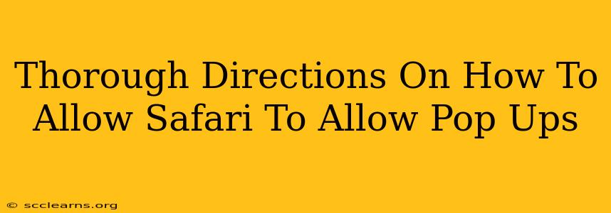 Thorough Directions On How To Allow Safari To Allow Pop Ups