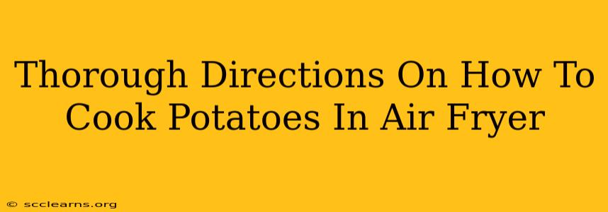 Thorough Directions On How To Cook Potatoes In Air Fryer