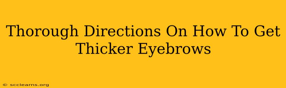 Thorough Directions On How To Get Thicker Eyebrows