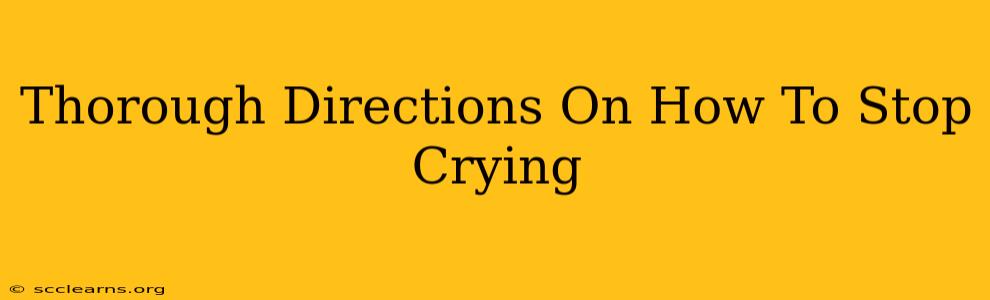 Thorough Directions On How To Stop Crying