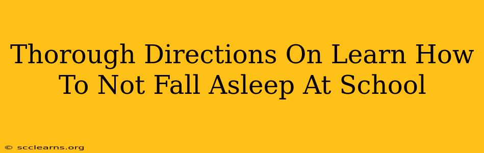 Thorough Directions On Learn How To Not Fall Asleep At School