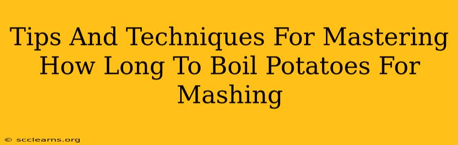 Tips And Techniques For Mastering How Long To Boil Potatoes For Mashing