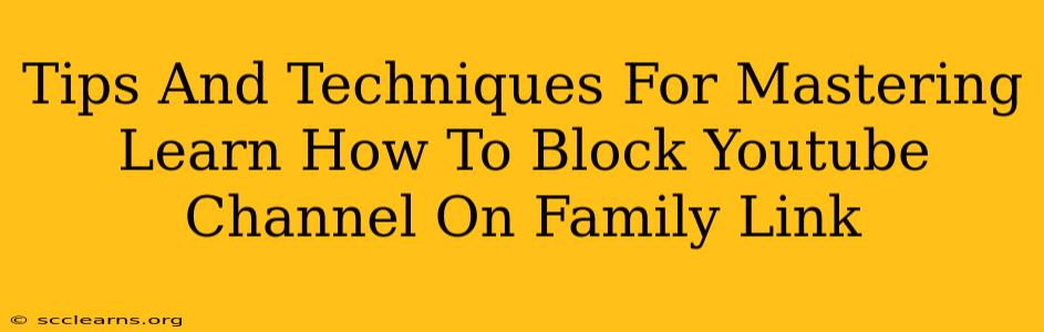 Tips And Techniques For Mastering Learn How To Block Youtube Channel On Family Link