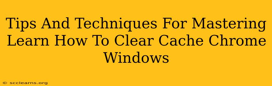 Tips And Techniques For Mastering Learn How To Clear Cache Chrome Windows