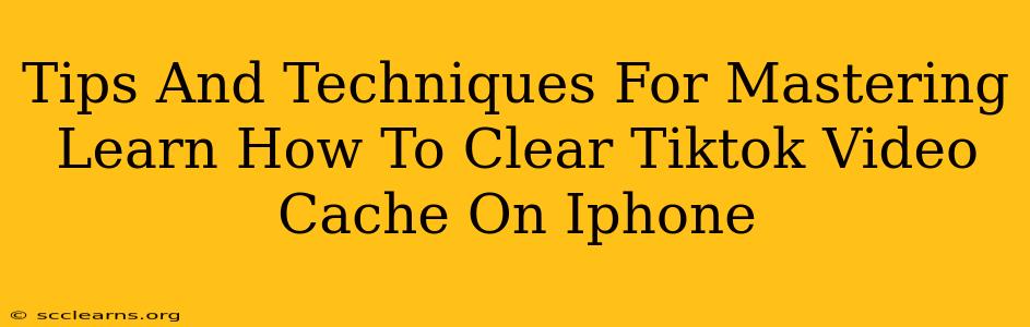 Tips And Techniques For Mastering Learn How To Clear Tiktok Video Cache On Iphone