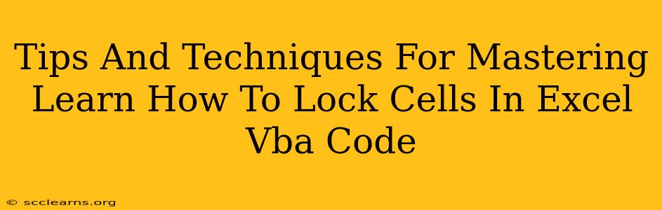 Tips And Techniques For Mastering Learn How To Lock Cells In Excel Vba Code