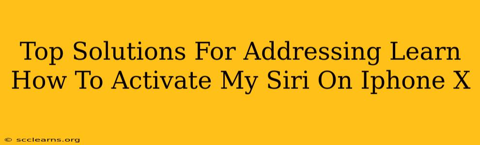 Top Solutions For Addressing Learn How To Activate My Siri On Iphone X