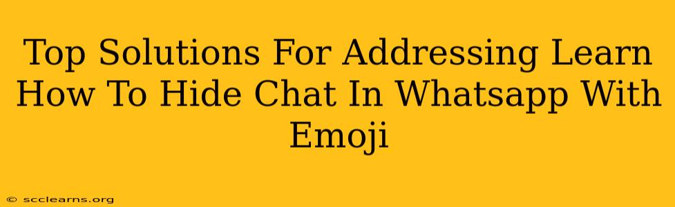 Top Solutions For Addressing Learn How To Hide Chat In Whatsapp With Emoji