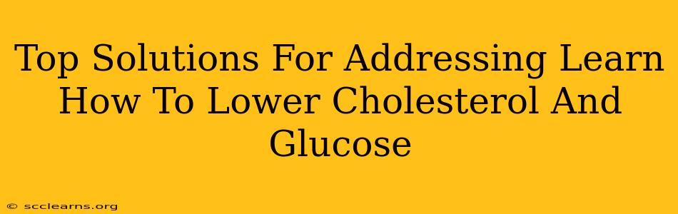 Top Solutions For Addressing Learn How To Lower Cholesterol And Glucose