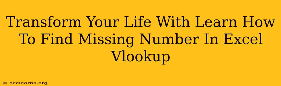 Transform Your Life With Learn How To Find Missing Number In Excel Vlookup