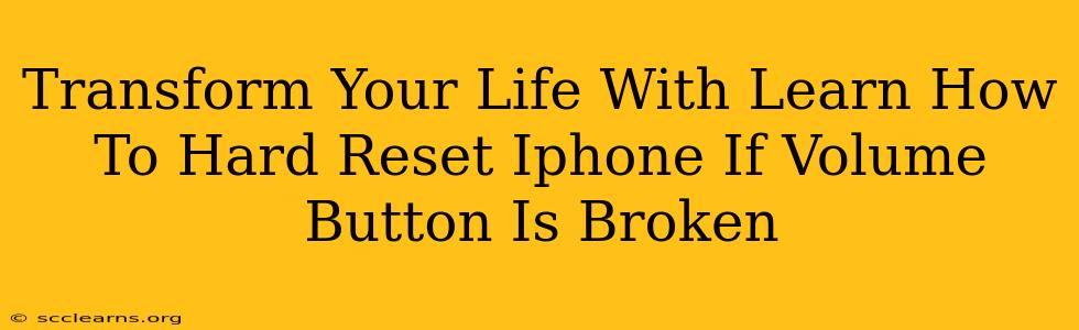 Transform Your Life With Learn How To Hard Reset Iphone If Volume Button Is Broken