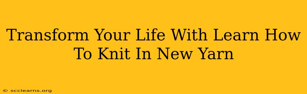 Transform Your Life With Learn How To Knit In New Yarn