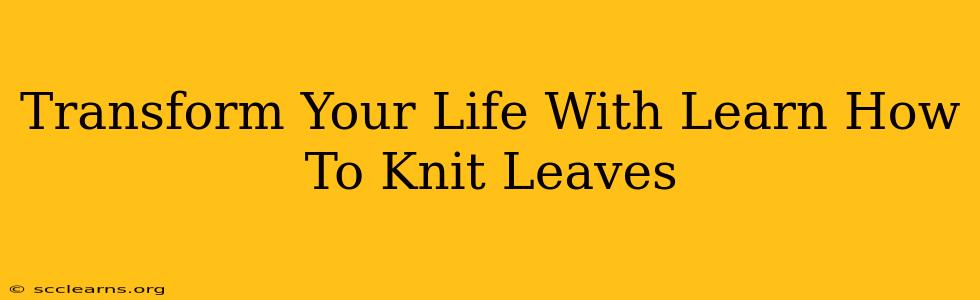 Transform Your Life With Learn How To Knit Leaves