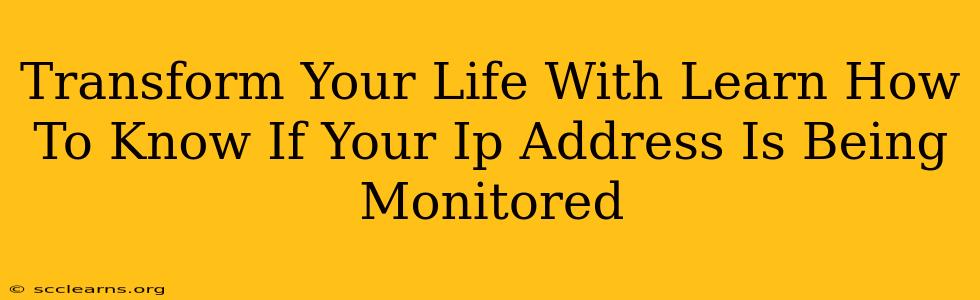 Transform Your Life With Learn How To Know If Your Ip Address Is Being Monitored