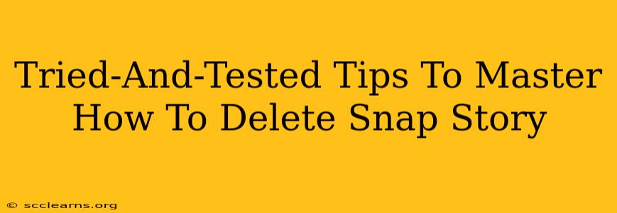 Tried-And-Tested Tips To Master How To Delete Snap Story