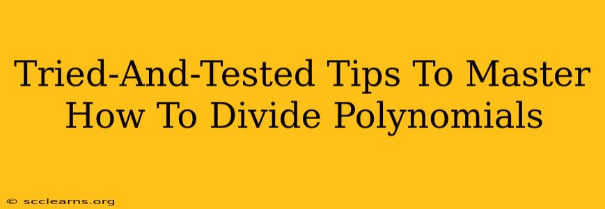 Tried-And-Tested Tips To Master How To Divide Polynomials