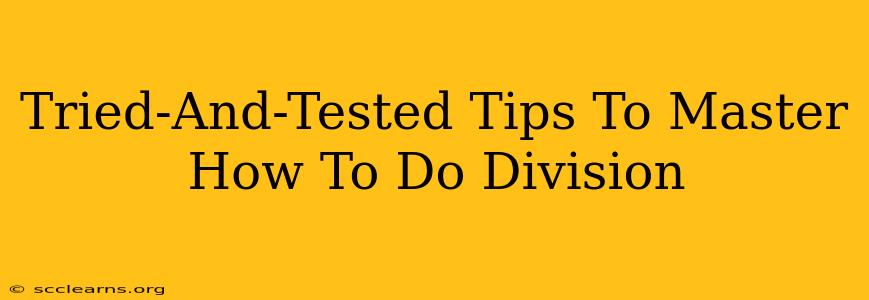 Tried-And-Tested Tips To Master How To Do Division