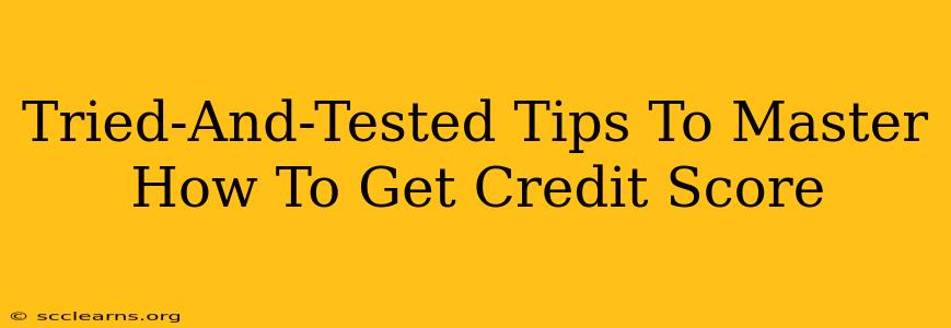 Tried-And-Tested Tips To Master How To Get Credit Score