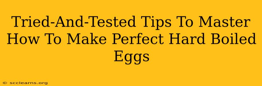 Tried-And-Tested Tips To Master How To Make Perfect Hard Boiled Eggs