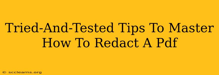 Tried-And-Tested Tips To Master How To Redact A Pdf