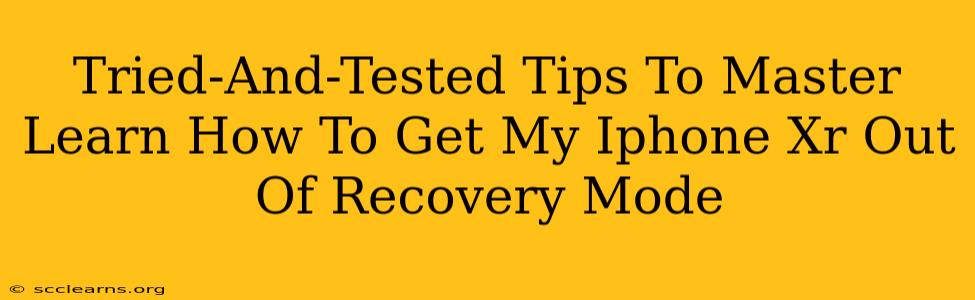 Tried-And-Tested Tips To Master Learn How To Get My Iphone Xr Out Of Recovery Mode