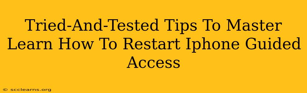 Tried-And-Tested Tips To Master Learn How To Restart Iphone Guided Access