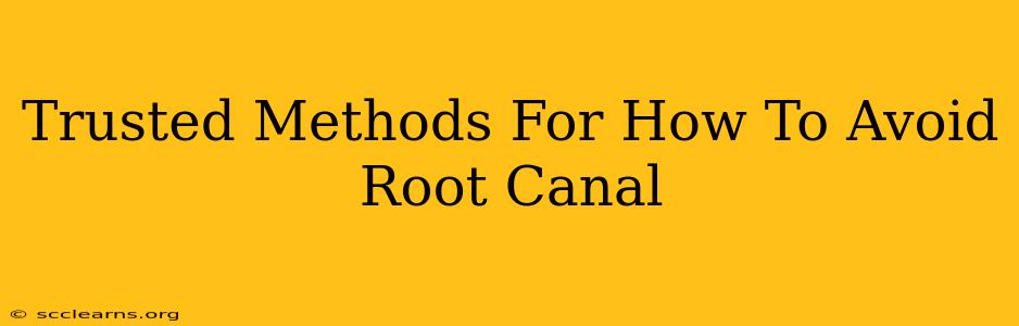 Trusted Methods For How To Avoid Root Canal