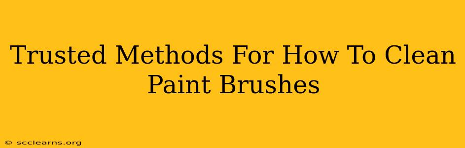 Trusted Methods For How To Clean Paint Brushes