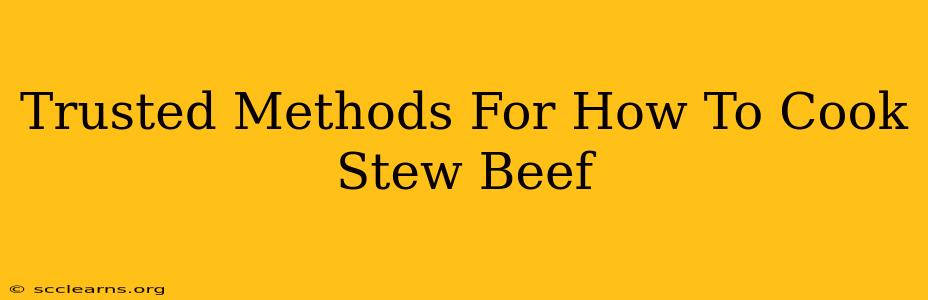 Trusted Methods For How To Cook Stew Beef