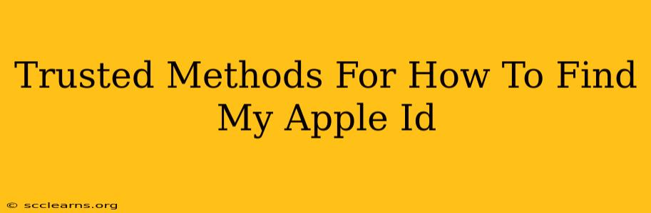 Trusted Methods For How To Find My Apple Id