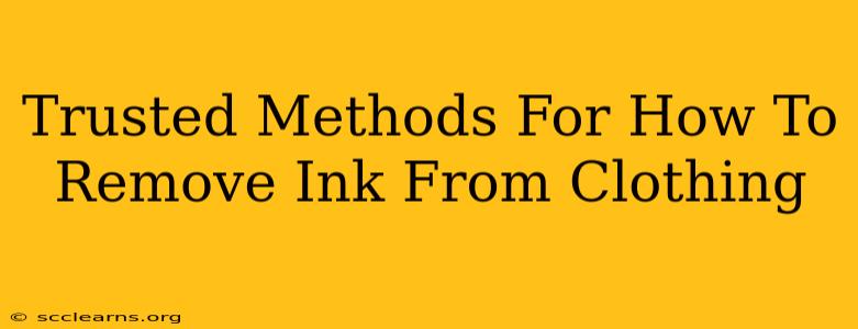 Trusted Methods For How To Remove Ink From Clothing