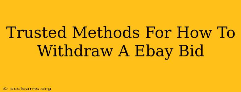 Trusted Methods For How To Withdraw A Ebay Bid