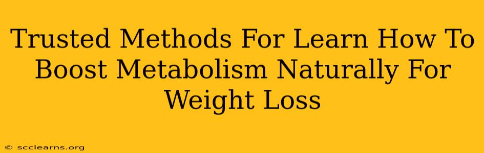 Trusted Methods For Learn How To Boost Metabolism Naturally For Weight Loss