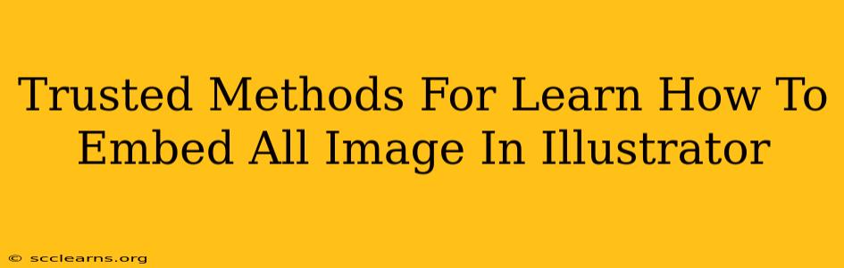 Trusted Methods For Learn How To Embed All Image In Illustrator