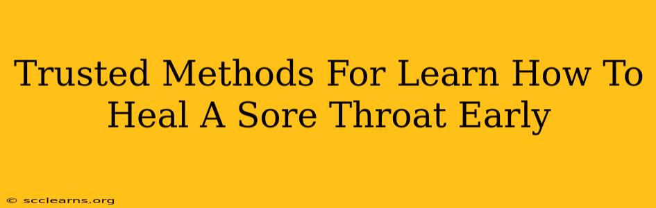 Trusted Methods For Learn How To Heal A Sore Throat Early