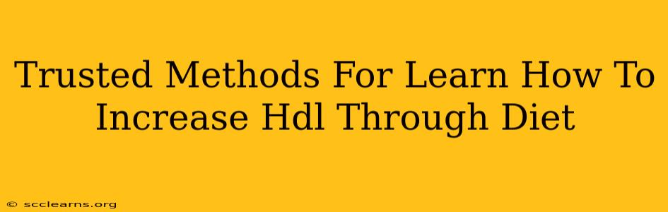 Trusted Methods For Learn How To Increase Hdl Through Diet