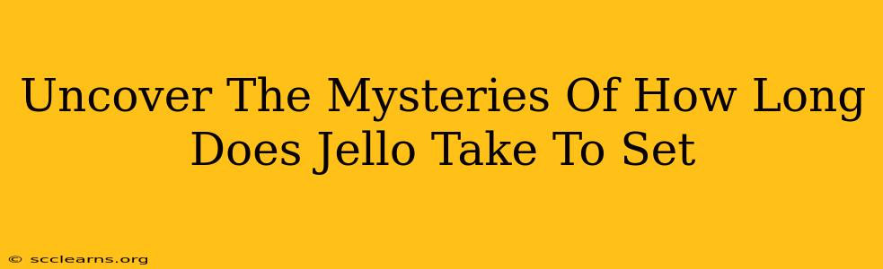 Uncover The Mysteries Of How Long Does Jello Take To Set